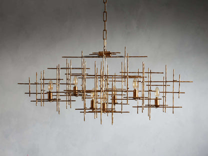 Fritz Sculpted Vintage Linear Chandelier