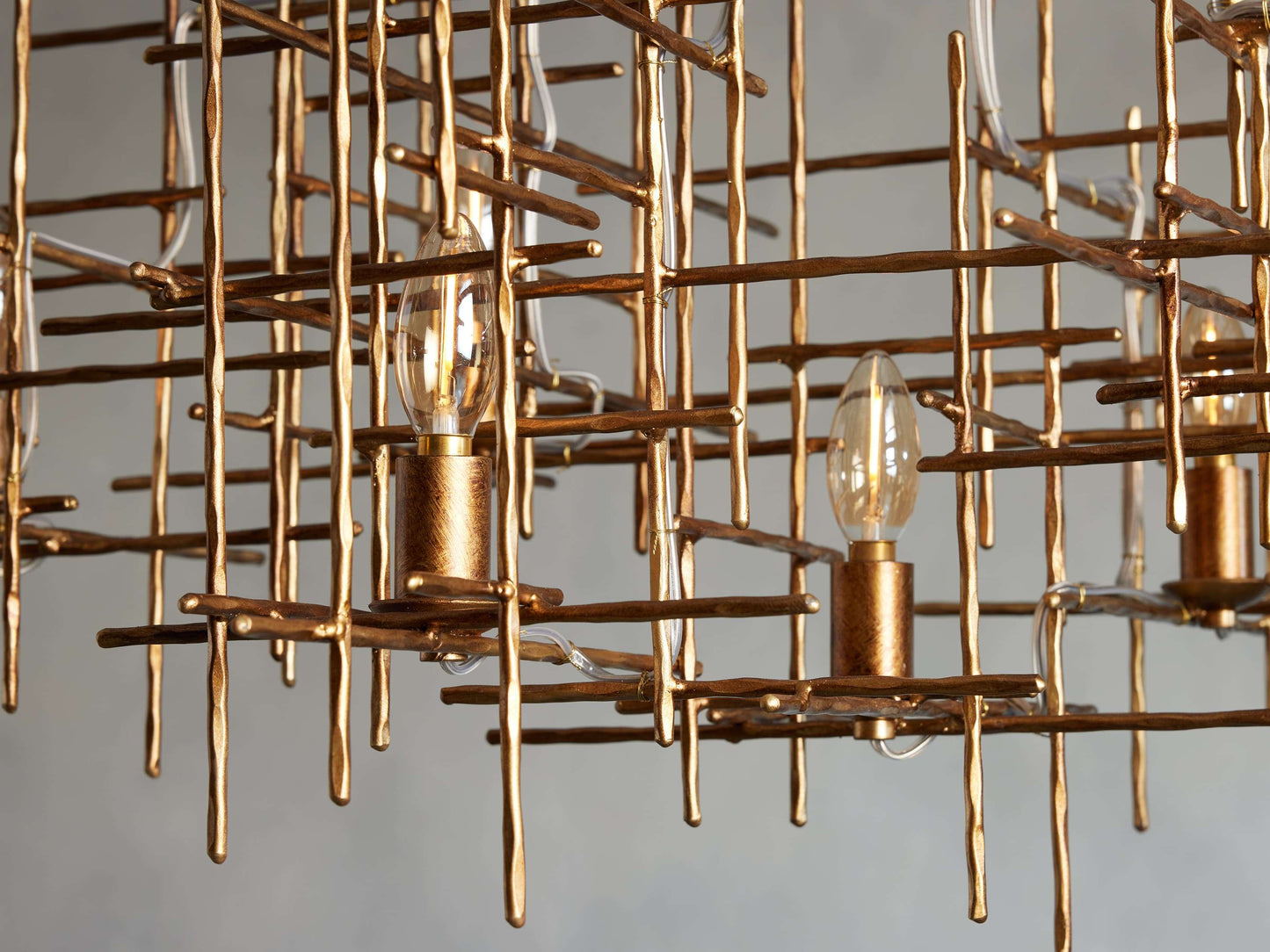 Fritz Sculpted Vintage Linear Chandelier