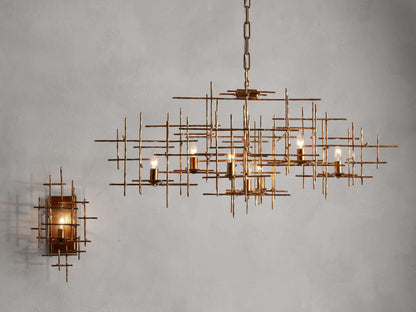 Fritz Sculpted Vintage Linear Chandelier