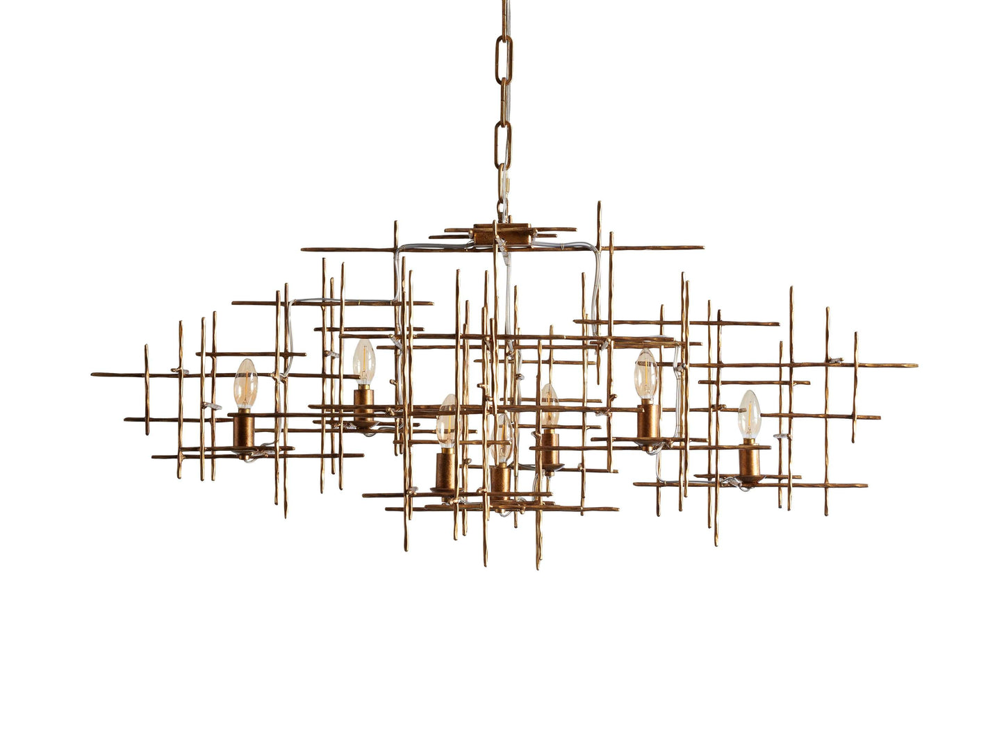 Fritz Sculpted Vintage Linear Chandelier