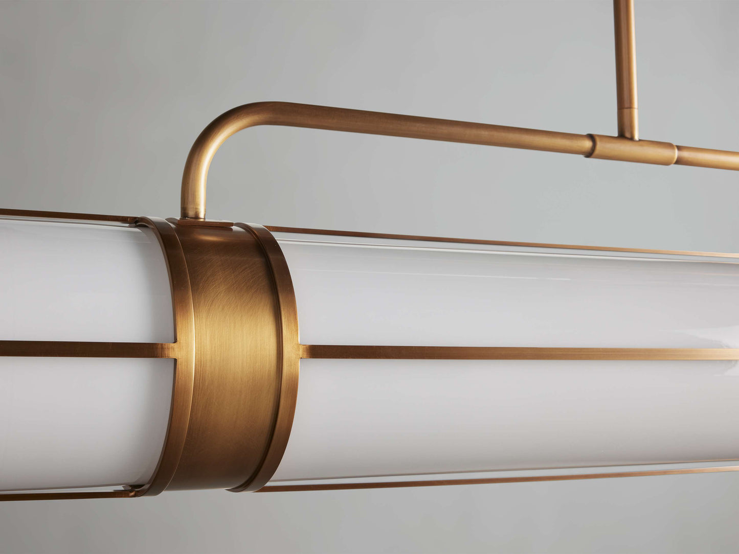 Remming Sculpted Glass Linear Chandelier