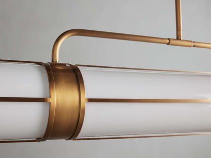 Remming Sculpted Glass Linear Chandelier