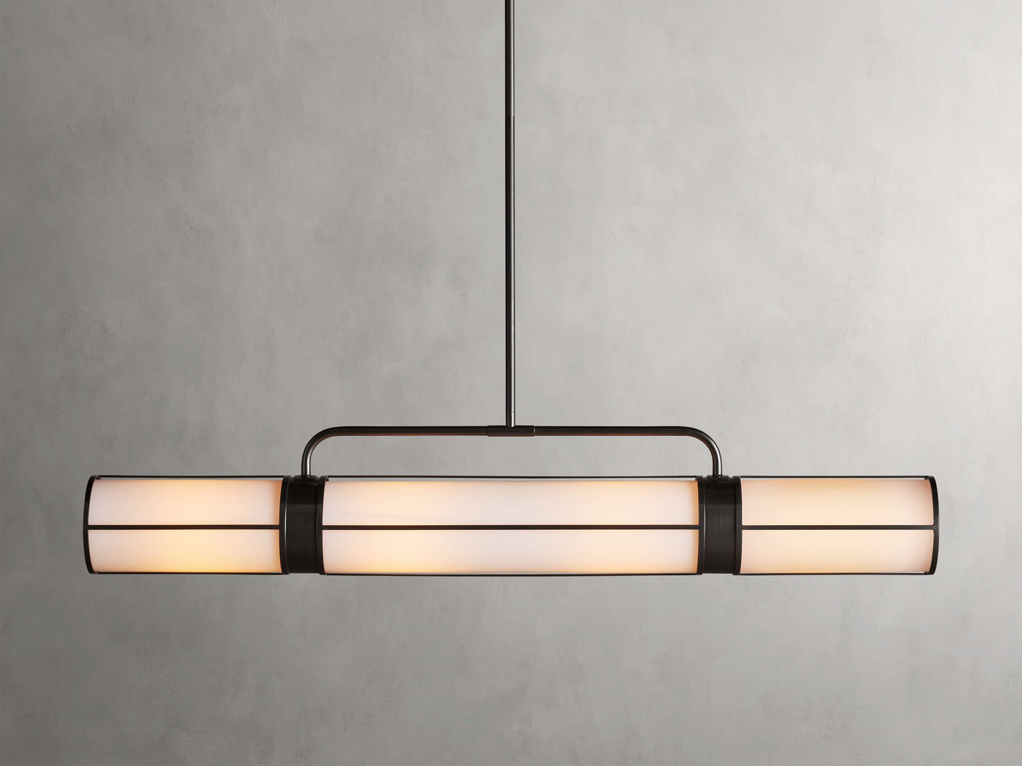 Remming Sculpted Glass Linear Chandelier