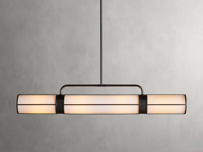 Remming Sculpted Glass Linear Chandelier