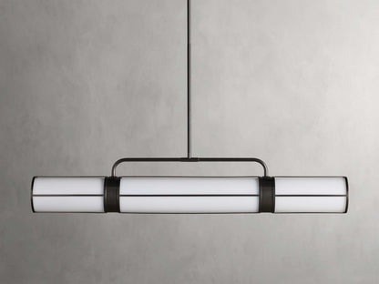 Remming Sculpted Glass Linear Chandelier