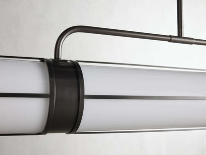 Remming Sculpted Glass Linear Chandelier