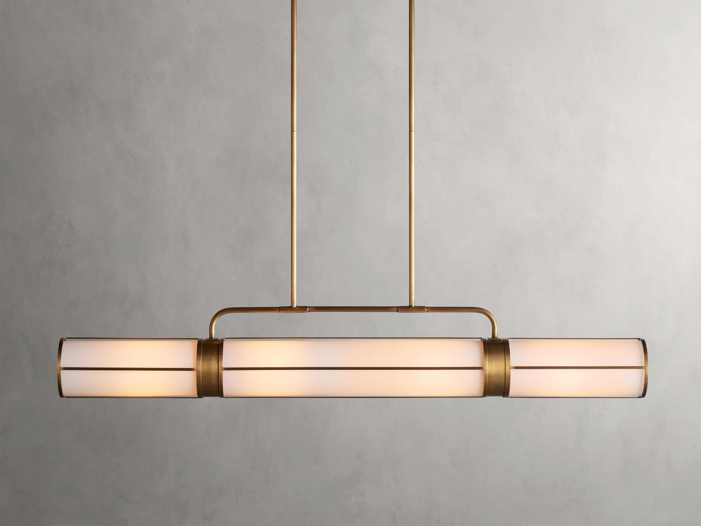 Remming Sculpted Glass Linear Chandelier