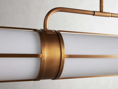 Remming Sculpted Glass Linear Chandelier