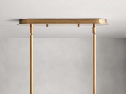 Remming Sculpted Glass Linear Chandelier