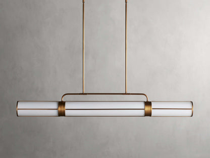 Remming Sculpted Glass Linear Chandelier