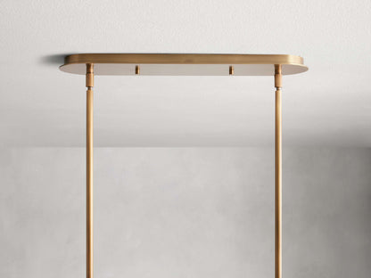 Remming Sculpted Glass Linear Chandelier