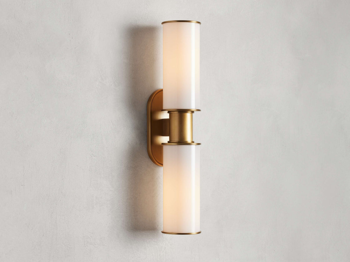 Harlin Milk Glass Wall Sconce