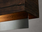 Lena Mirrored Wood Linear Chandelier
