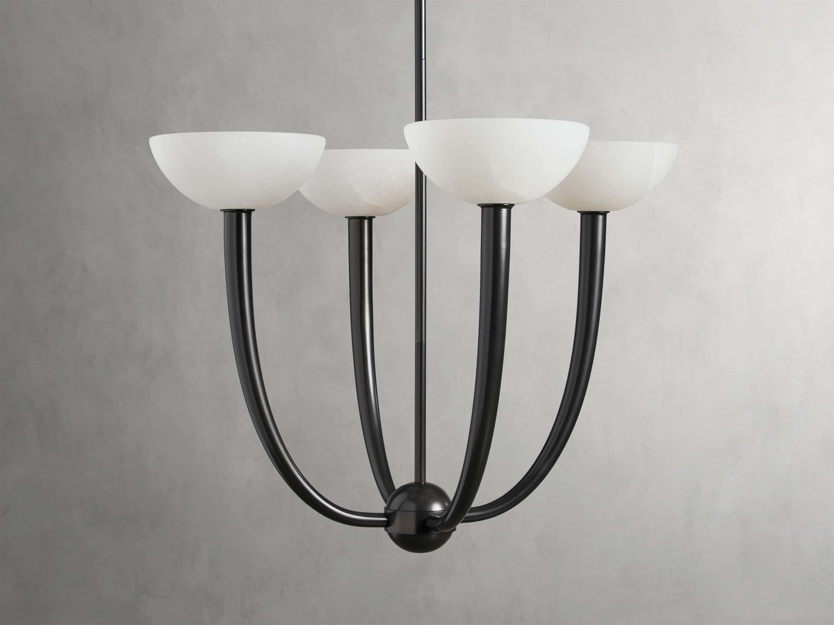 Saguaro Alabaster Patina Round Chandelier