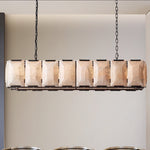 Harlow Faceted Calcite Rectangle Chandelier 54"