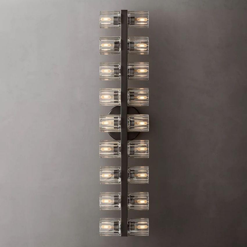 Arcachon Gear Crystal 18-Light Wall Sconce