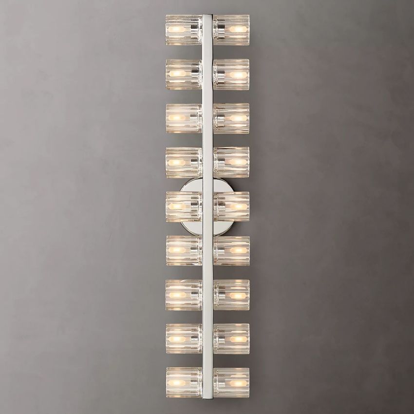 Arcachon Gear Crystal 18-Light Wall Sconce