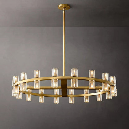 Arcachon Gear Crystal Round Chandelier 36"