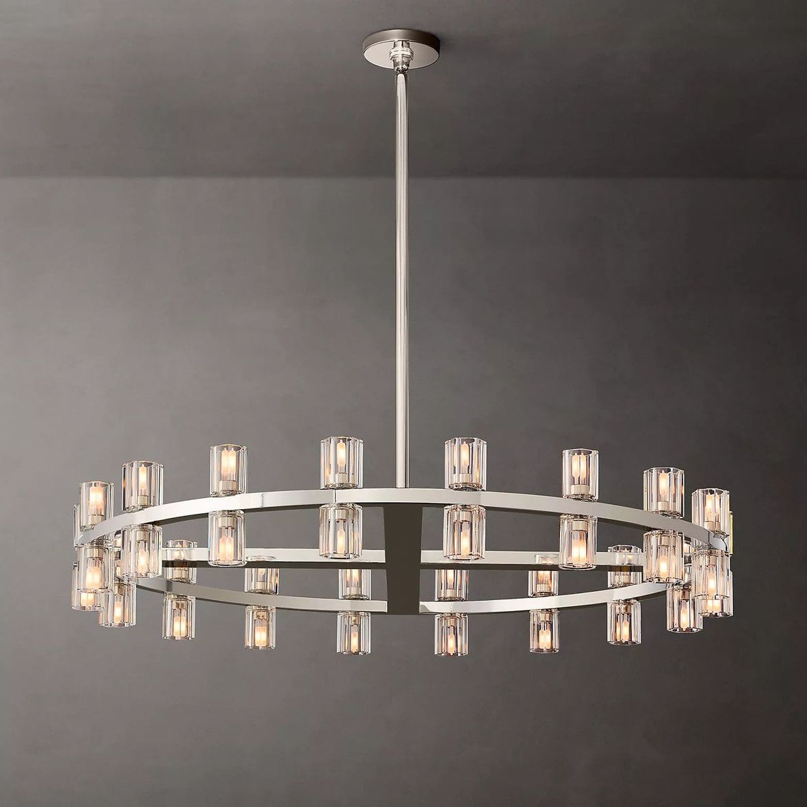 Arcachon Gear Crystal Round Chandelier 36"