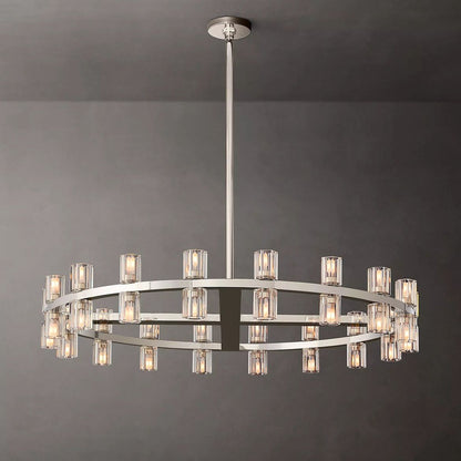 Arcachon Gear Crystal Round Chandelier 36"