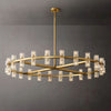 Arcachon Hexagon Crystal Round Chandelier 48"