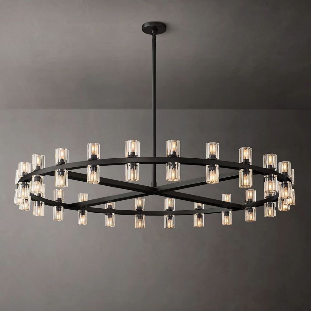 Arcachon Gear Crystal Round Chandelier 48"