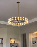 Arcachon Gear Crystal Round Chandelier 60"