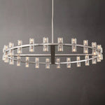 Arcachon Hexagon Crystal Round Chandelier 48"