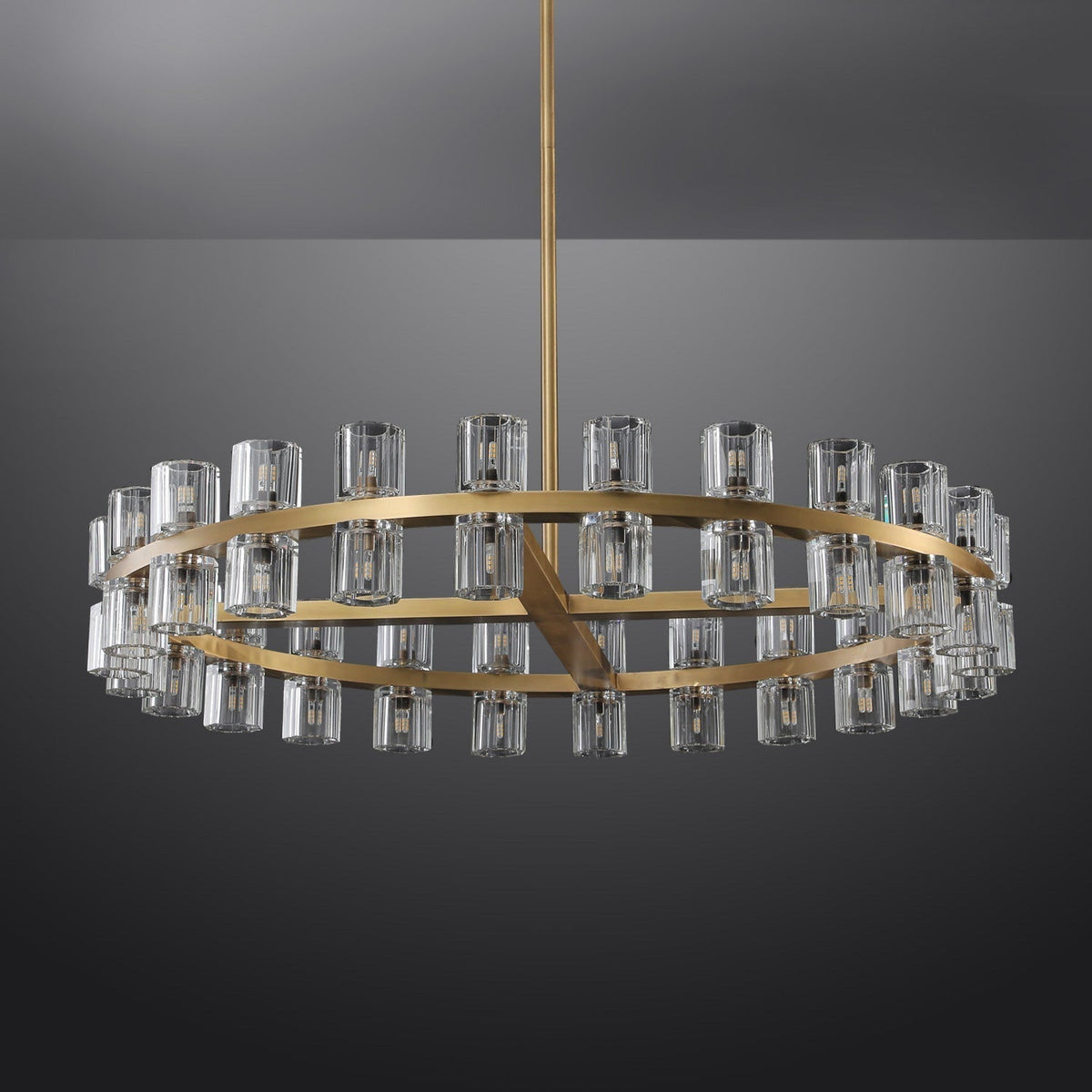 Arcachon Gear Crystal Round Chandelier 48"