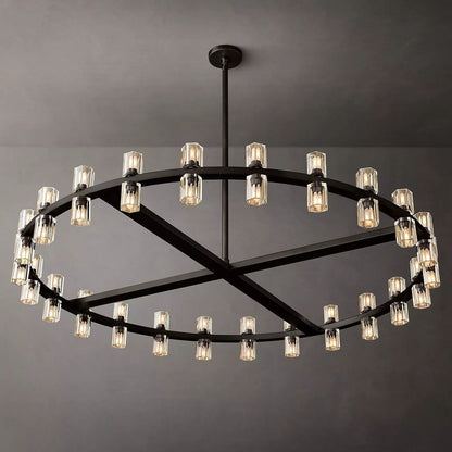 Arcachon Gear Crystal Round Chandelier 48"