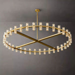 Arcachon Hexagon Crystal Round Chandelier 60"