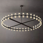 Arcachon Hexagon Crystal Round Chandelier 60"