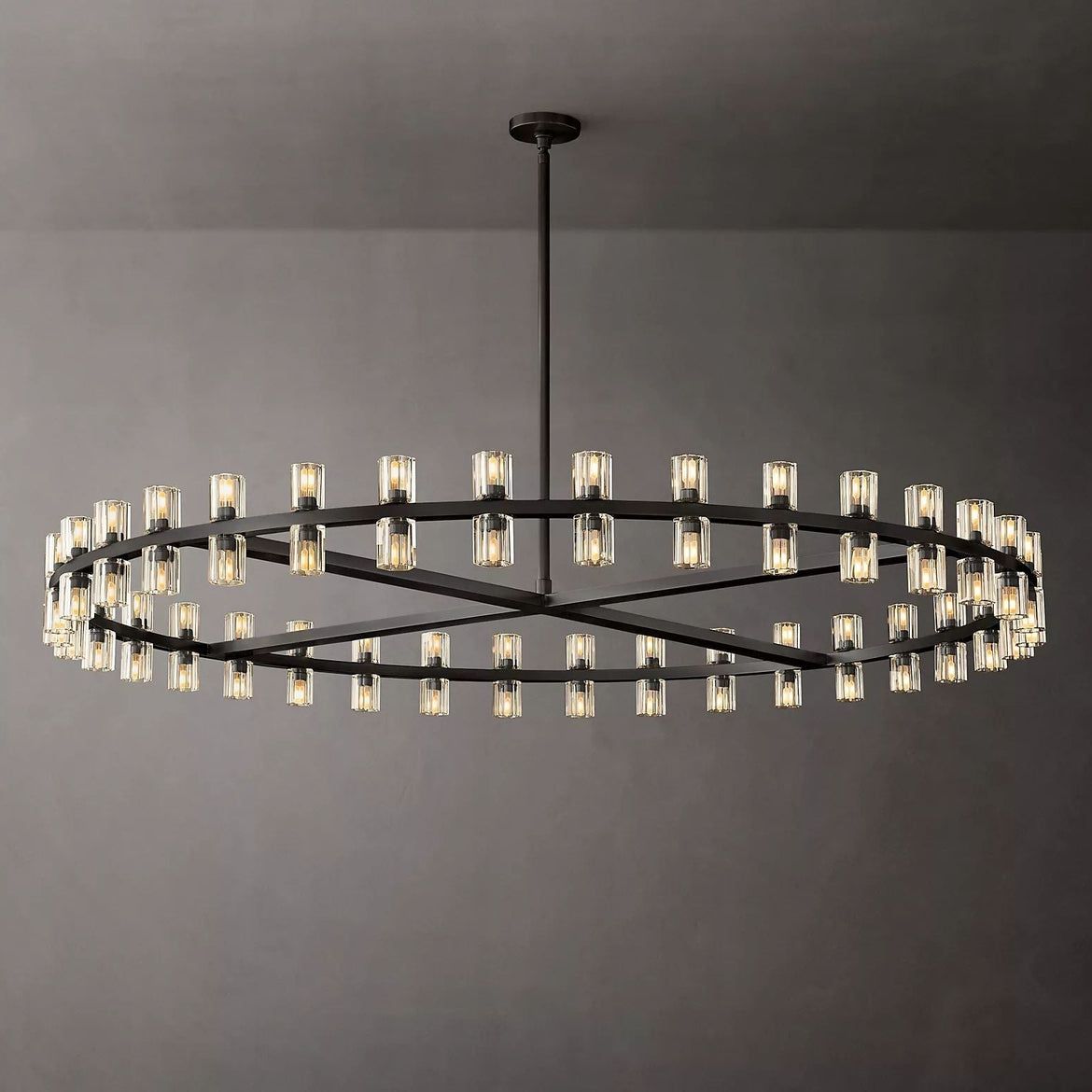 Arcachon Gear Crystal Round Chandelier 60"