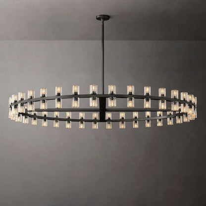 Arcachon Gear Crystal Round Chandelier 60"