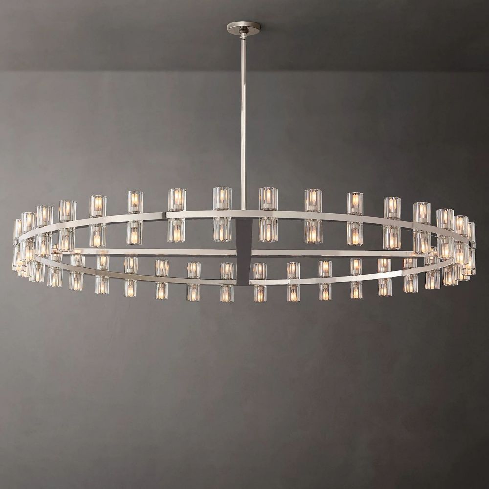 Arcachon Gear Crystal Round Chandelier 60"