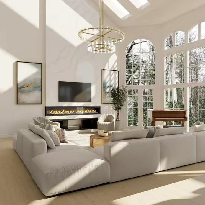 Arcachon Gear Crystal Two-Tier Round Chandelier 60"