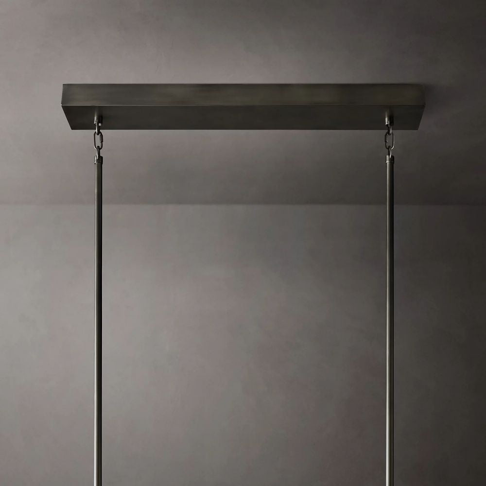 Arcachon Gear Crystal Rectangular Chandelier 54"