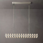 Arcachon Gear Crystal Rectangular Chandelier 54"