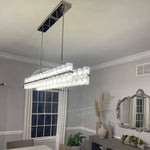 Arcachon Gear Crystal Rectangular Chandelier 54"