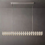 Arcachon Gear Crystal Rectangular Chandelier 72"