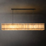 San Marco Vintage Alabaster Linear Chandelier 72"