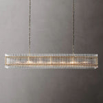 San Marco Vintage Glass Rectangle Chandelier 72"