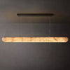 Rivage Lisse Veined Alabaster Linear Chandelier 60"