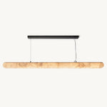 Rivage Lisse Veined Alabaster Linear Chandelier 80"