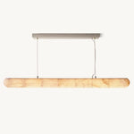 Rivage Lisse Veined Alabaster Linear Chandelier 80"