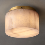 Rivage Veined Alabaster Round Flush Mount