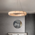 Rivage Veined Alabaster Round Chandelier 40"