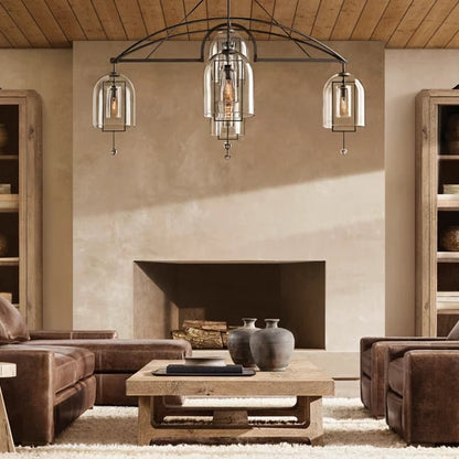 Fulcrum Blown Glass Round Chandelier 85"