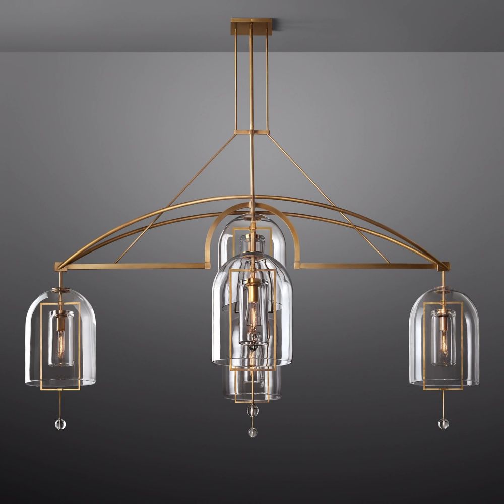 Fulcrum Blown Glass Round Chandelier 85"