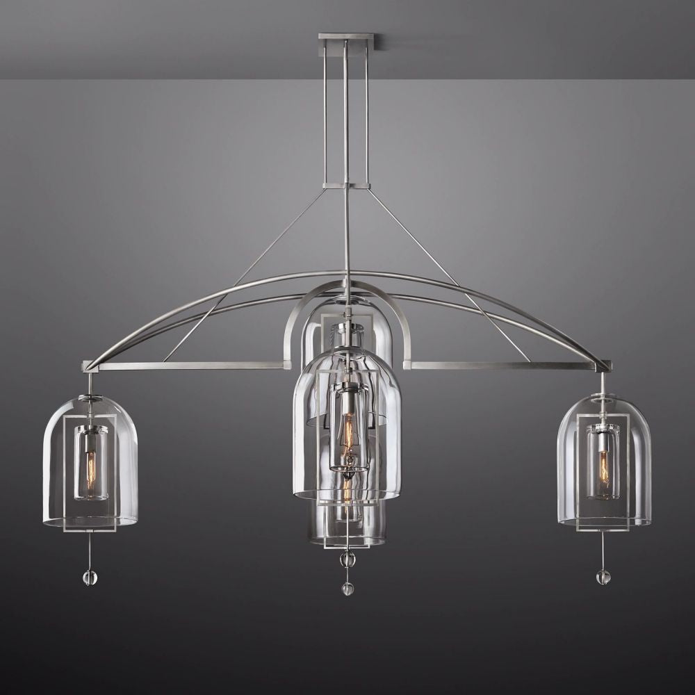 Fulcrum Blown Glass Round Chandelier 85"